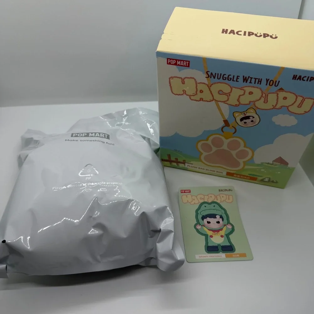 Pop Mart Hacipupu Snuggle With You Plush Bag Lanyard Confirmed Grumpy Crocodile